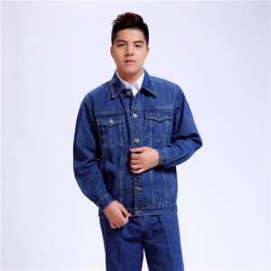 材料全棉季顏色節(jié)加厚牛仔工作服電工服